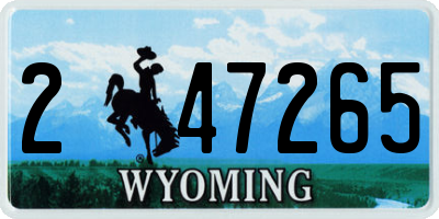 WY license plate 247265