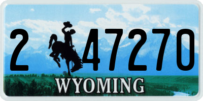 WY license plate 247270