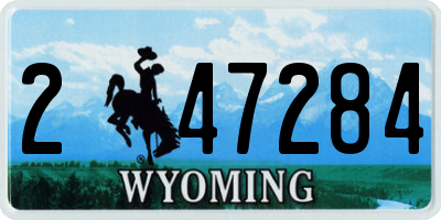 WY license plate 247284