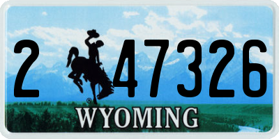WY license plate 247326