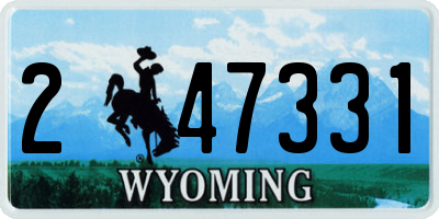 WY license plate 247331