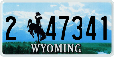 WY license plate 247341