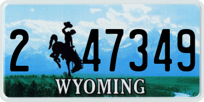 WY license plate 247349