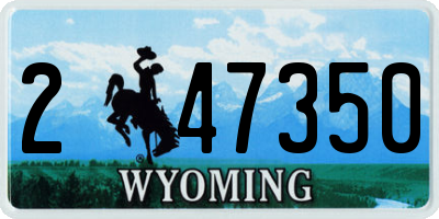WY license plate 247350