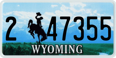 WY license plate 247355