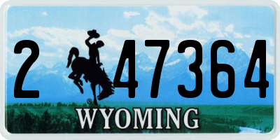 WY license plate 247364
