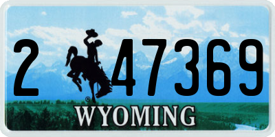 WY license plate 247369