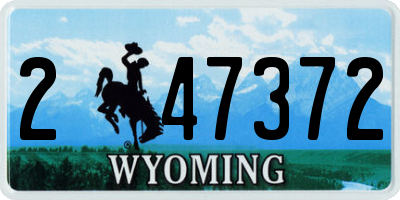 WY license plate 247372