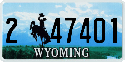 WY license plate 247401