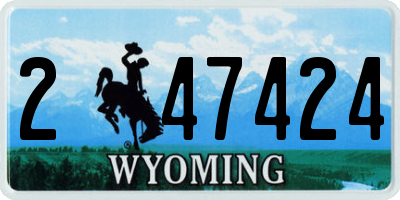WY license plate 247424