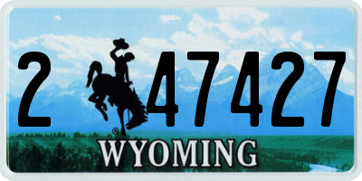 WY license plate 247427