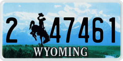 WY license plate 247461