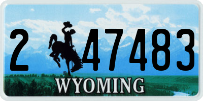 WY license plate 247483
