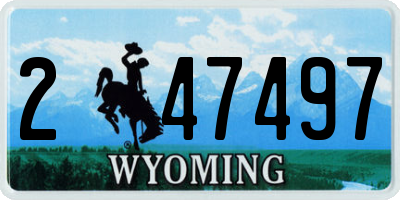 WY license plate 247497
