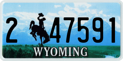 WY license plate 247591
