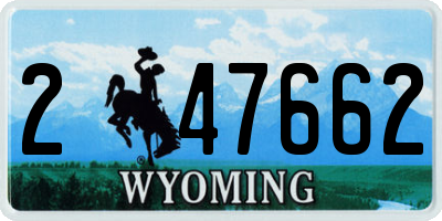 WY license plate 247662