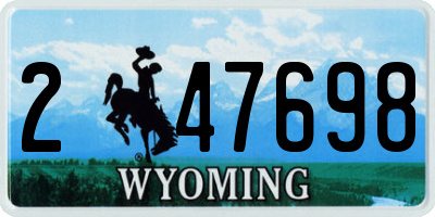 WY license plate 247698