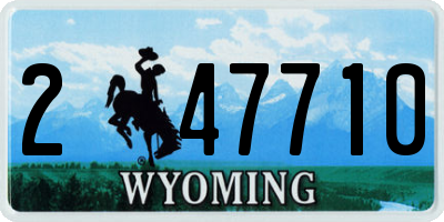WY license plate 247710