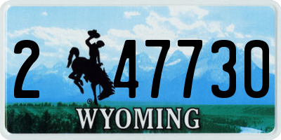 WY license plate 247730