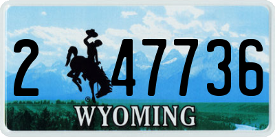 WY license plate 247736