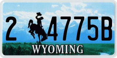 WY license plate 24775B