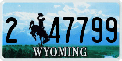 WY license plate 247799