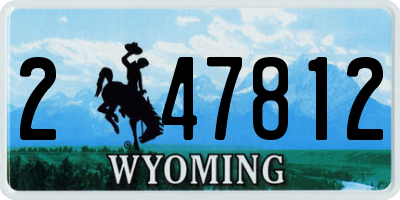 WY license plate 247812