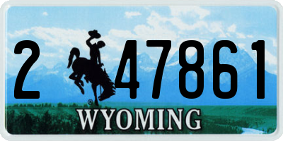 WY license plate 247861
