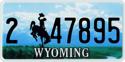 WY license plate 247895