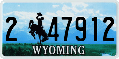 WY license plate 247912
