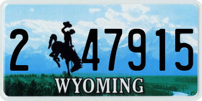 WY license plate 247915