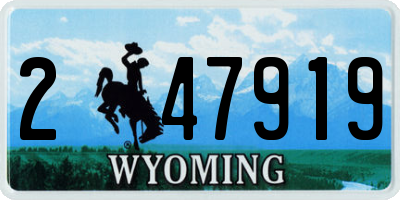 WY license plate 247919