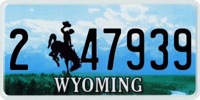 WY license plate 247939