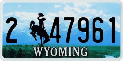 WY license plate 247961