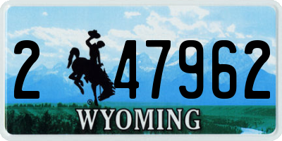 WY license plate 247962