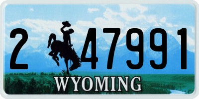 WY license plate 247991