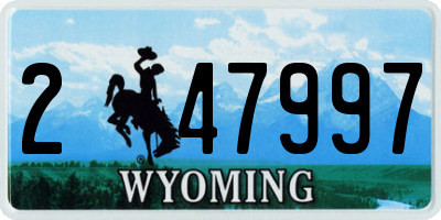 WY license plate 247997