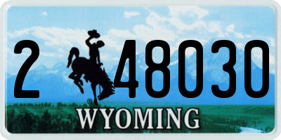 WY license plate 248030