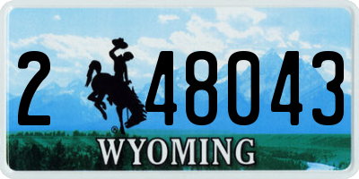 WY license plate 248043