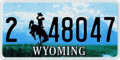 WY license plate 248047