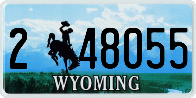 WY license plate 248055