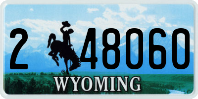 WY license plate 248060