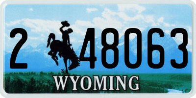 WY license plate 248063