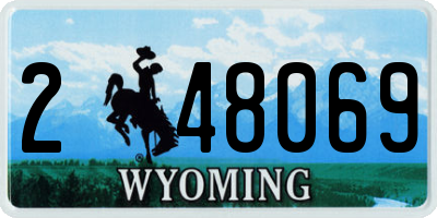 WY license plate 248069