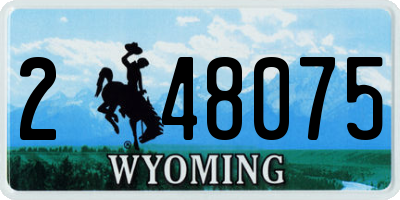WY license plate 248075