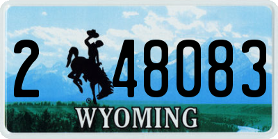 WY license plate 248083