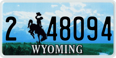 WY license plate 248094