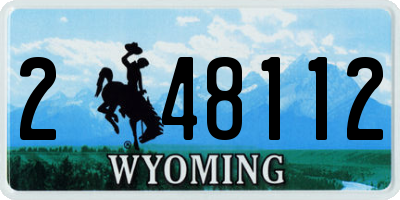 WY license plate 248112
