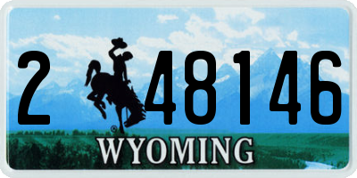 WY license plate 248146