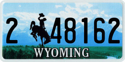 WY license plate 248162